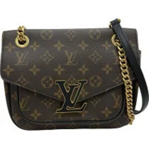 Louis Vuitton Passy Monogram Canvas Shoulder Bag Brown